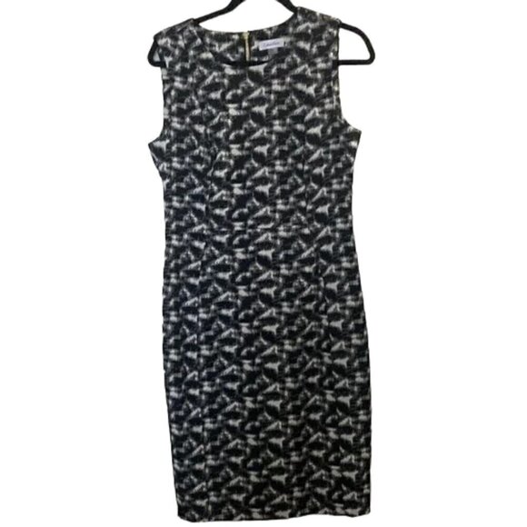 Calvin KLEIN black and white sleeveless dress size 12 - Picture 1 of 5